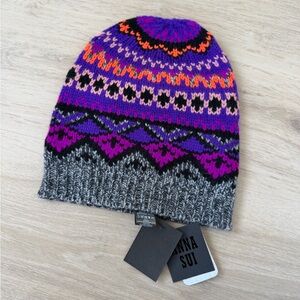 Anna Sui Vibrant Patterned Beanie
